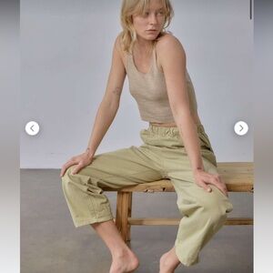OZMA Beige Tank and Olive Pants